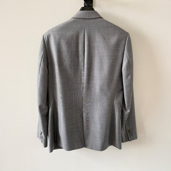 Express Photographer Fitted Men's Suit - Light Gray - 40R/33×32 - Wool Blend - Picture 2 of 5